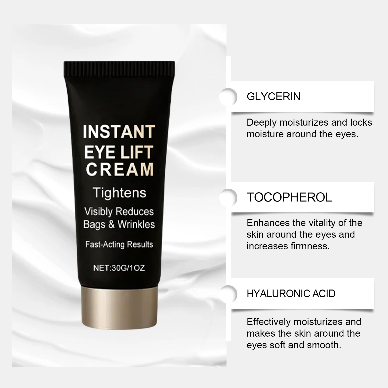 Eye Cream Nourish Moisturize Soft Delicate Smooth Elastic Tender Vital Daily Eye Skin Coat