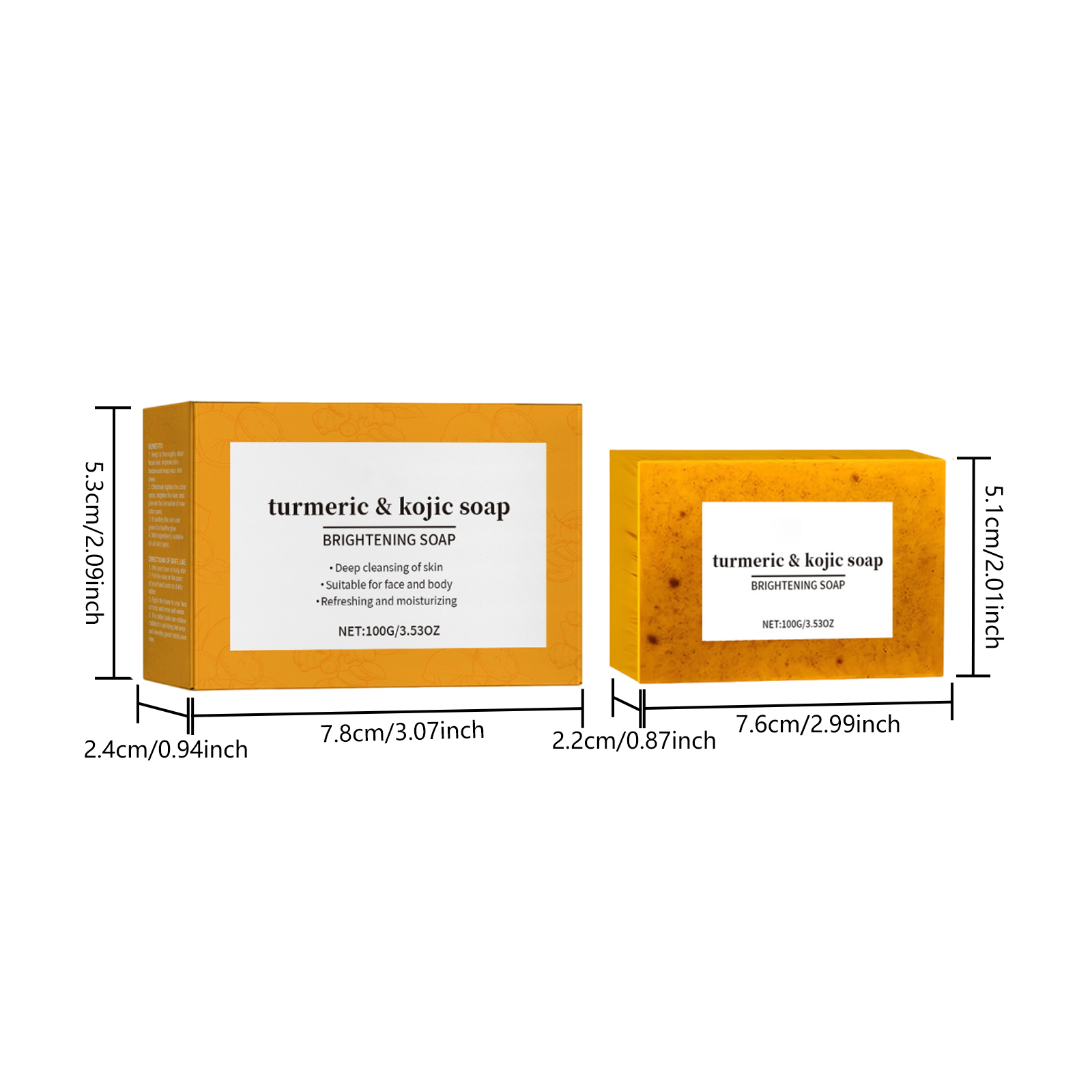 Lemon Turmeric Cleansing Soap Mild Cleansing Skin Moisturizing Hydrating Facial Body Care Soap
