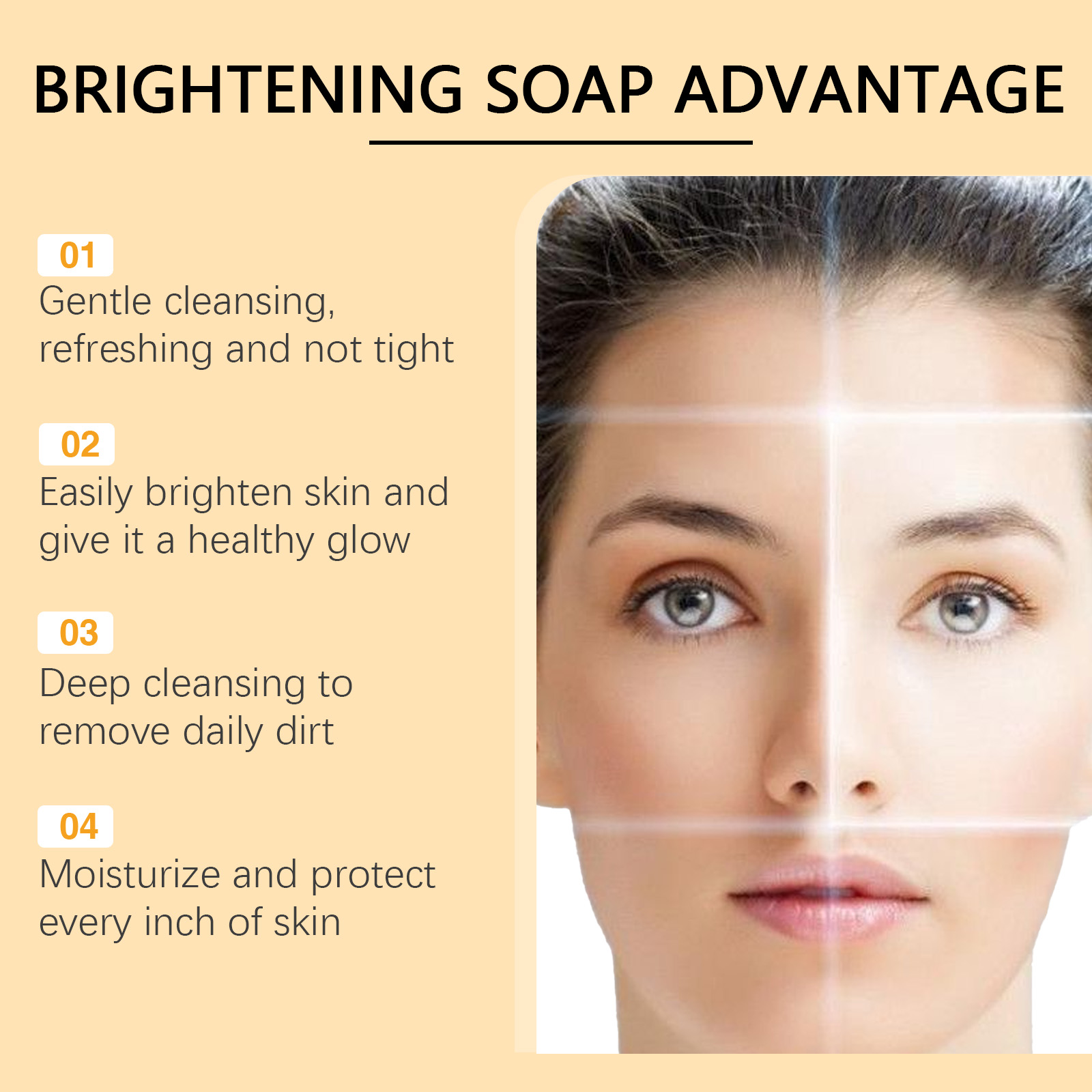Lemon Turmeric Cleansing Soap Mild Cleansing Skin Moisturizing Hydrating Facial Body Care Soap