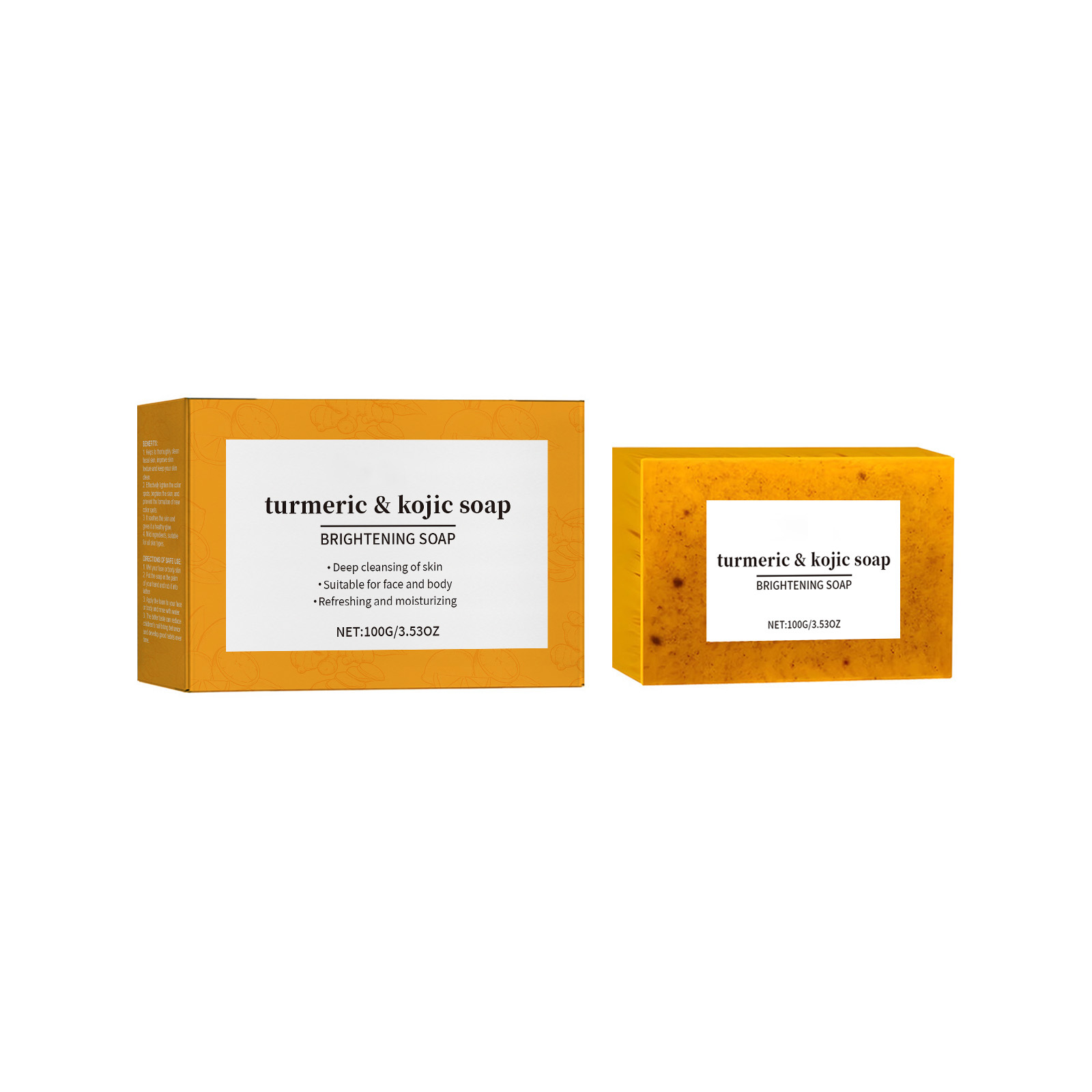 Lemon Turmeric Cleansing Soap Mild Cleansing Skin Moisturizing Hydrating Facial Body Care Soap