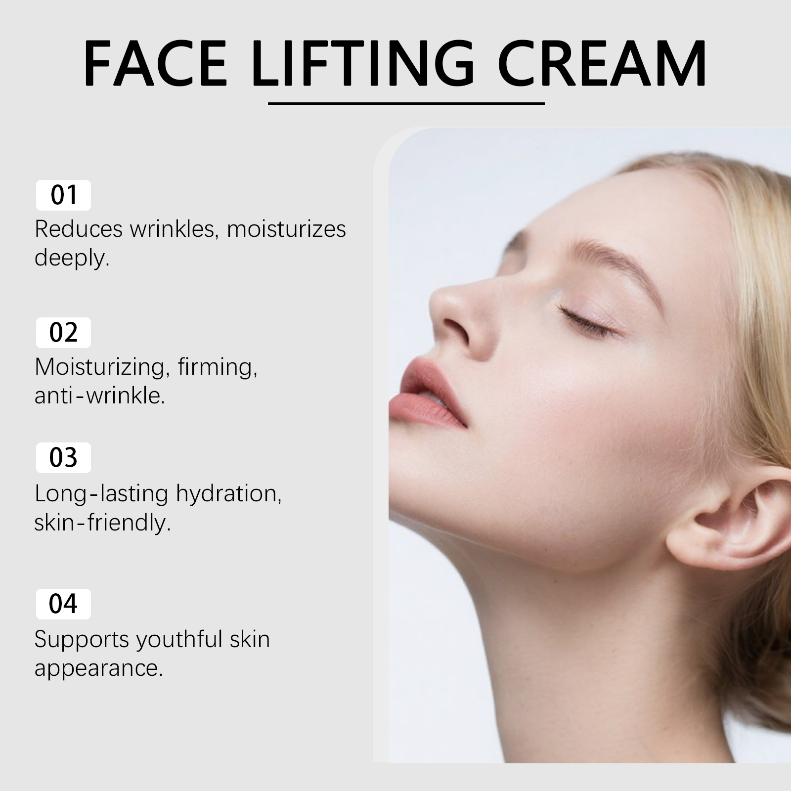 Moisturizing Cream Nourishes Facial Skin Texture Hydrates Smooths Skin Improves Luster Elasticity For Autumn Winter Skincare