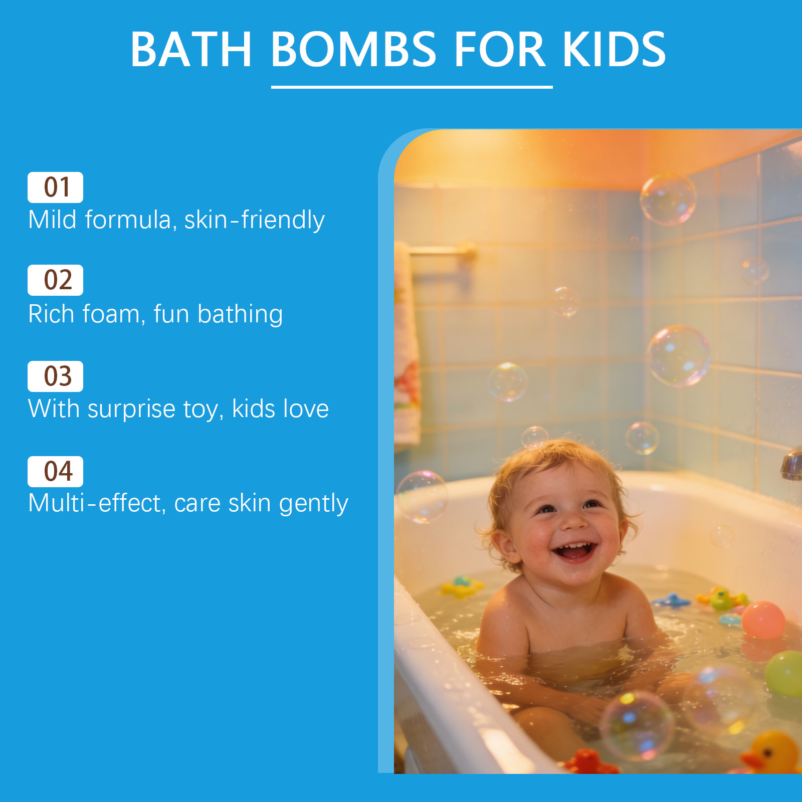 Kids Bath Salt Ball Set Gentle Nourish Clean Body Skin Delicate Daily Bath Fun Soak Balls