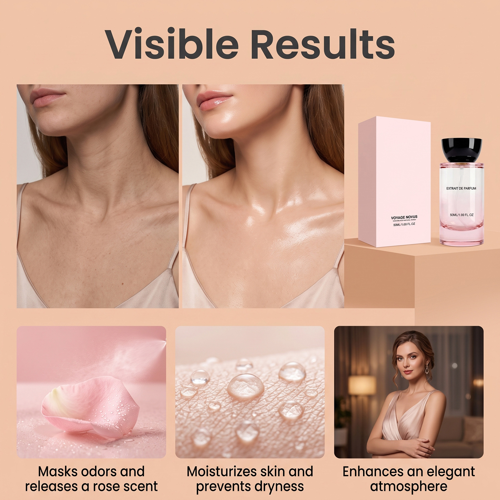 Light Luxury Middle Eastern Rose Fragrance Gentle Floral Scent Fresh Longlasting Dating Daily Perfume