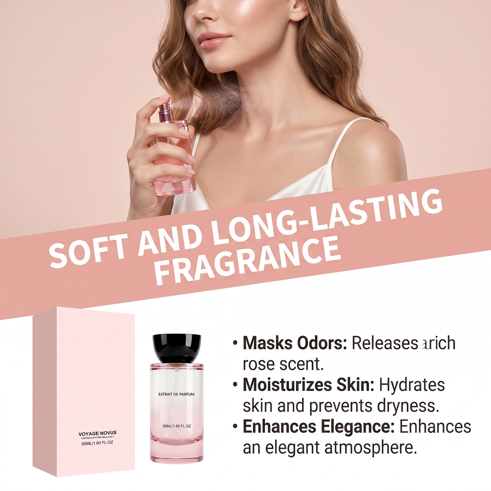 Light Luxury Middle Eastern Rose Fragrance Gentle Floral Scent Fresh Longlasting Dating Daily Perfume