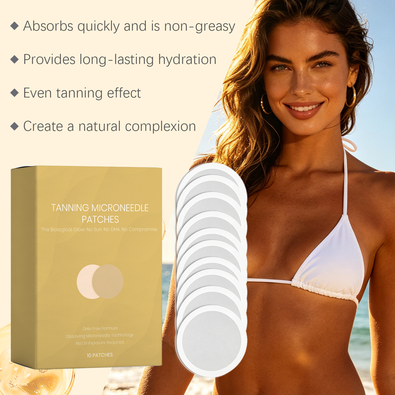 Skin Nourishing Darkening Microneedle Patch For Facial Skin Deep Nutrition And Tone Adjustment