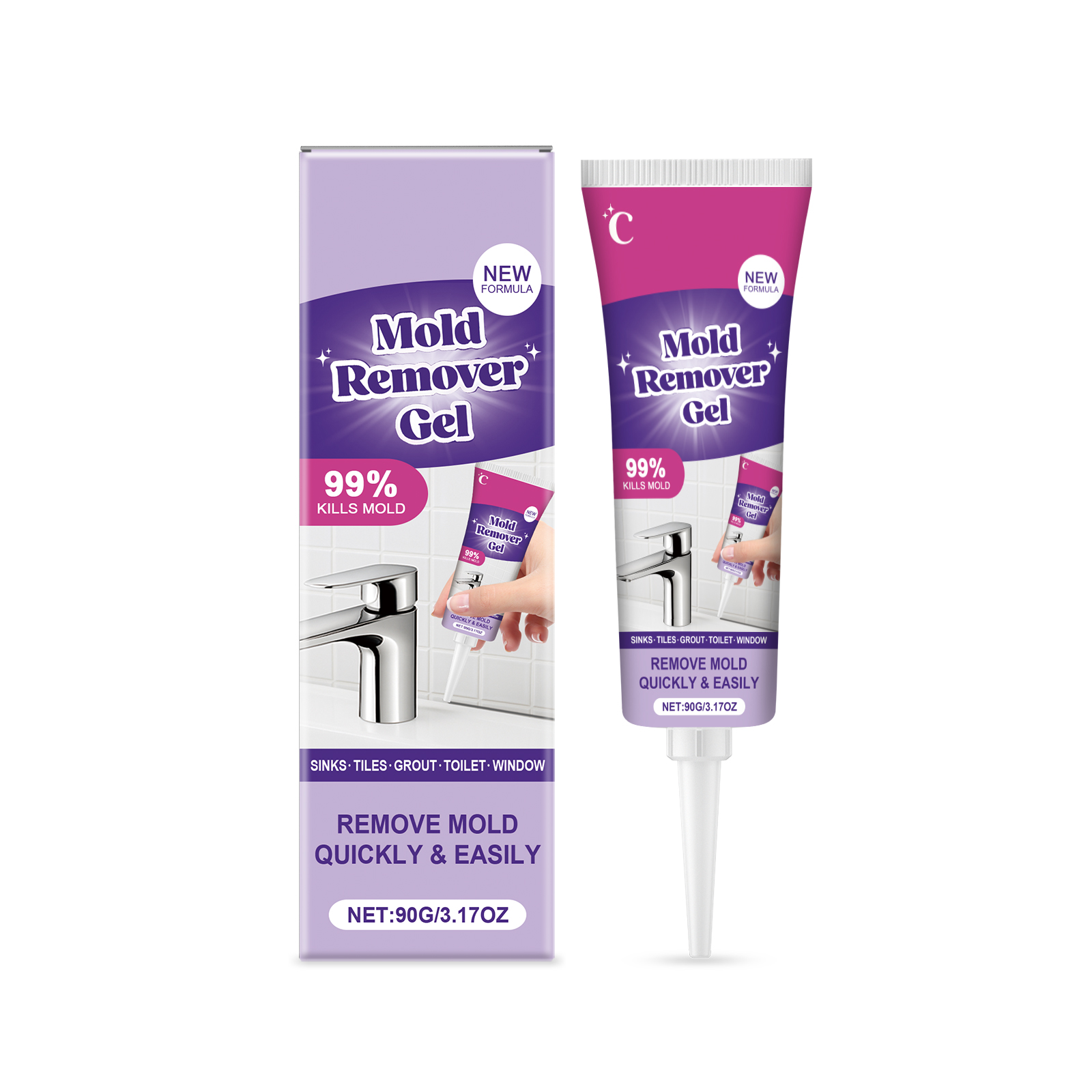 Cleaning Decontamination Gel Household Wall Sink Gap Tile Grout Floor Toilet Stain Remover