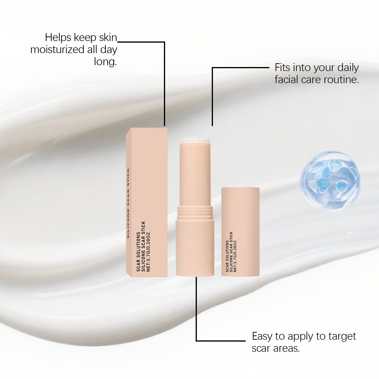 Skin Moisturizing Stick Gentle Soft Smooth Hydrating Nourishing Daily External Skin Care