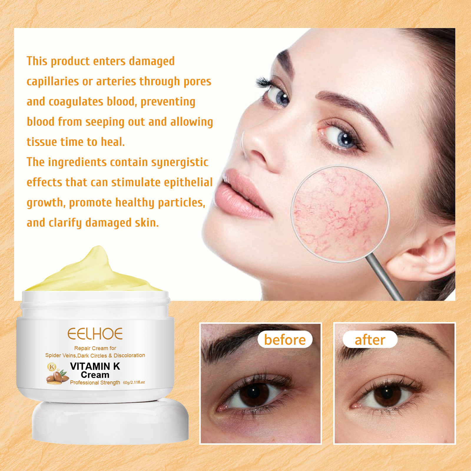 Body Cream Improves Dark Circles Discoloration Moisturising Skin Care