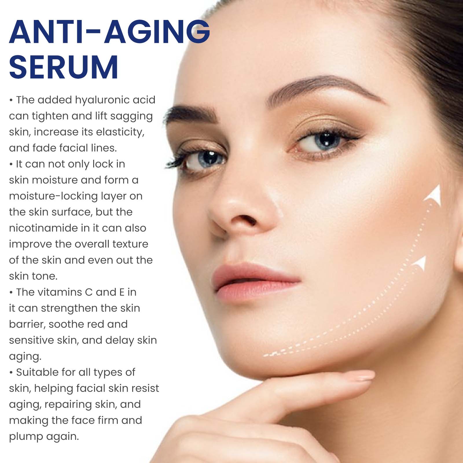 Facial Firming Serum Anti Aging Fine Lines Hydrating Nourishing For Elasticity And Glowing Skin Daily Care