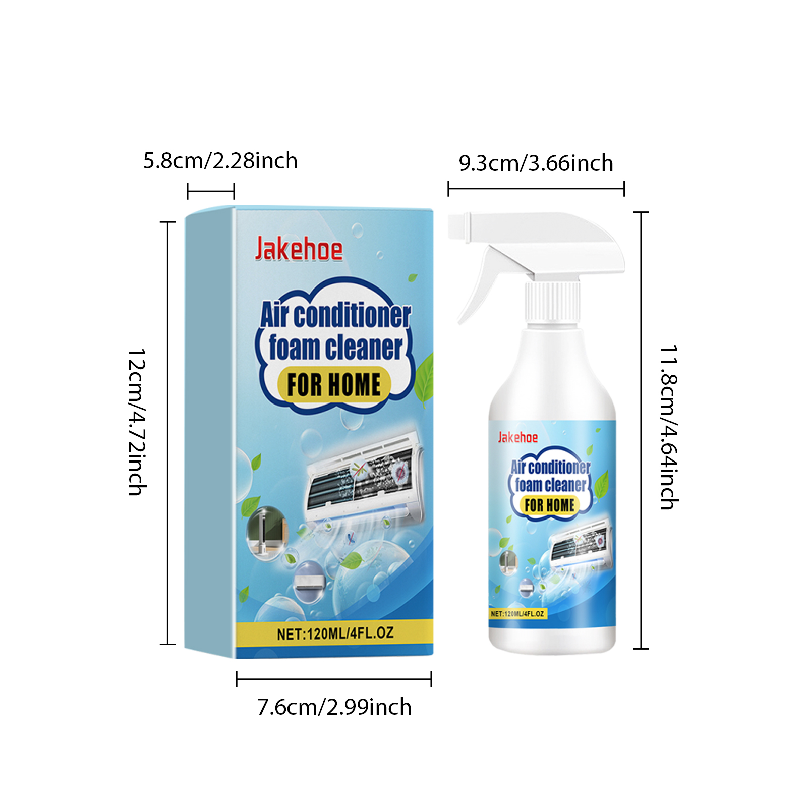 Air Conditioner Foam Cleaner Deep Cleaning Deodorizing For Home AC Indoor Outdoor Unit Maintenance