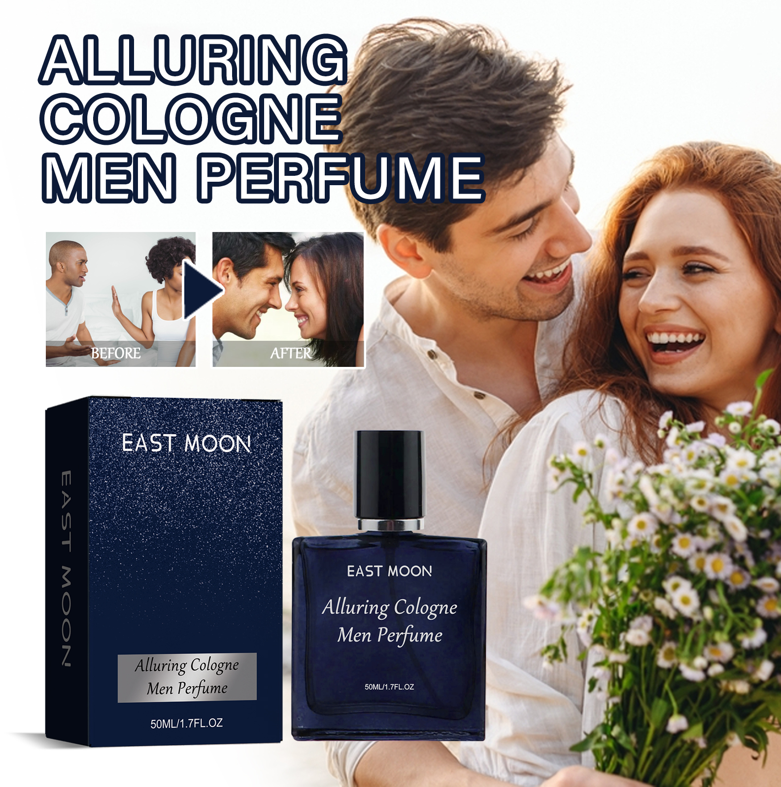 Men Cologne Fresh Natural Light Long Lasting Scent For Dating And Daily Wear 50ml
