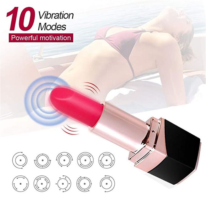 Women's Sex Toys Portable Mini USB Magnetic Charging Lipstick Bullet Vibrator Massager for Masturbation Adult Toy
