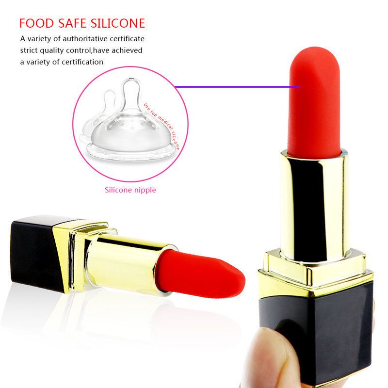 Women's Sex Toys Portable Mini USB Magnetic Charging Lipstick Bullet Vibrator Massager for Masturbation Adult Toy