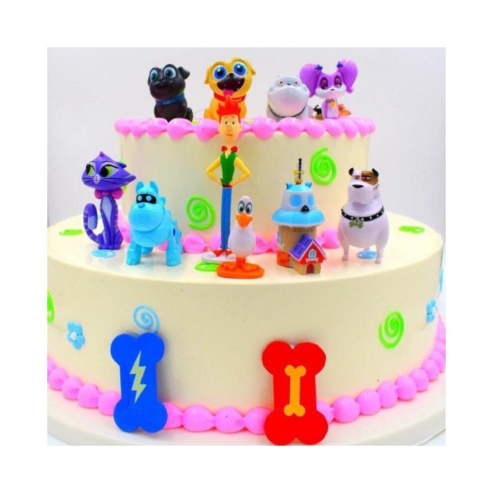 12pcs Puppy Dog Pals Action Figure Cake Toppers