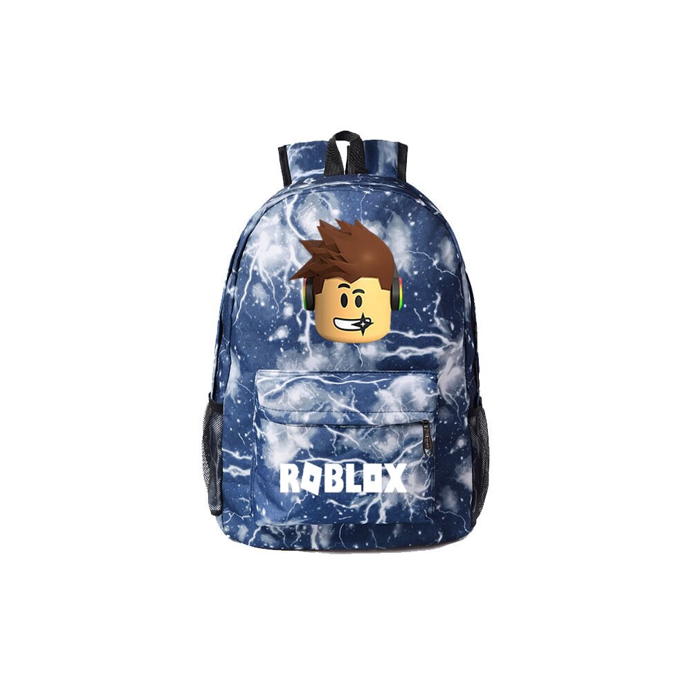 (Lightning Blue) ROBLOX Game School Bag Backpack Student Casual Backpack