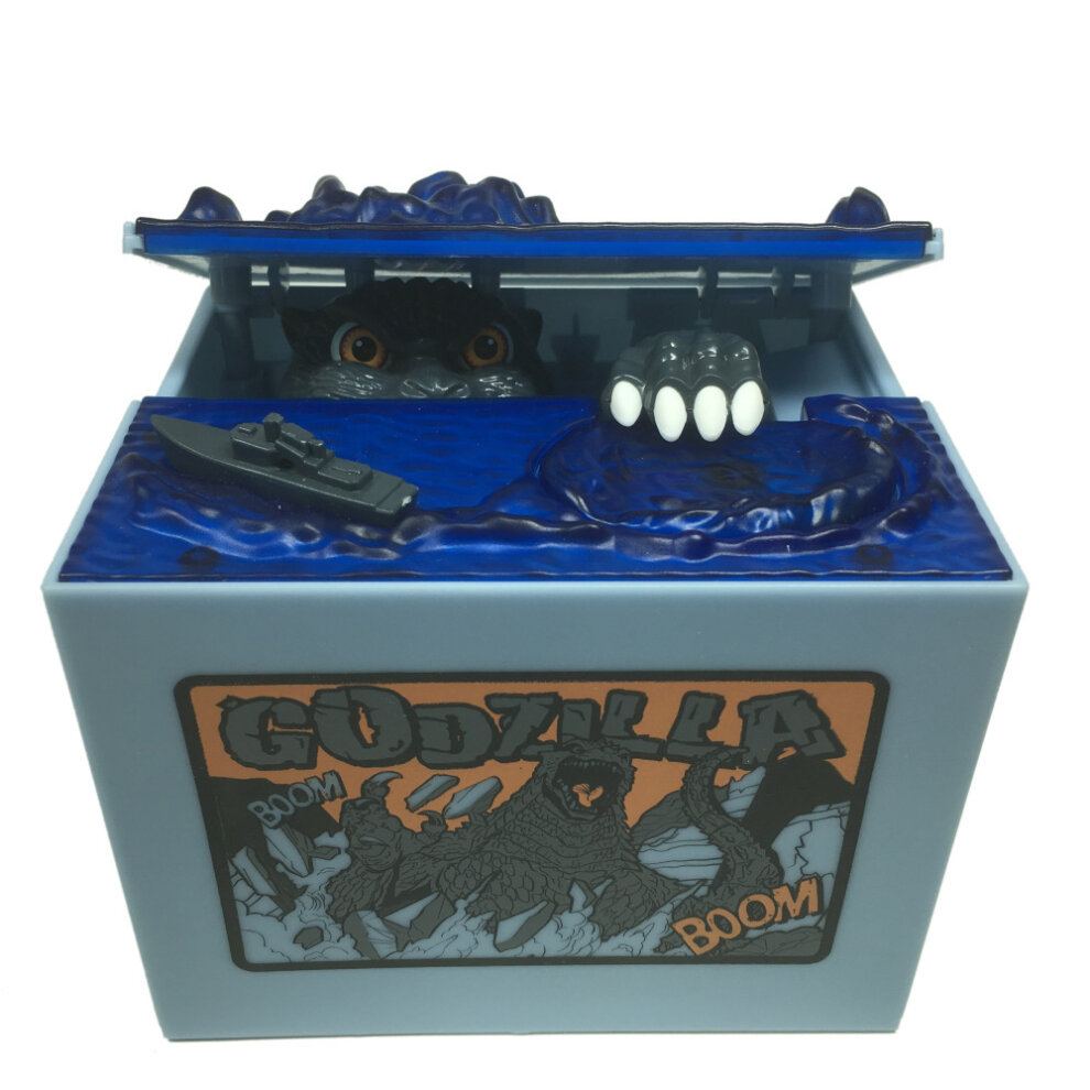 Godzilla Dinosaur Electric Money Box Piggy Bank Toy With Music Gift