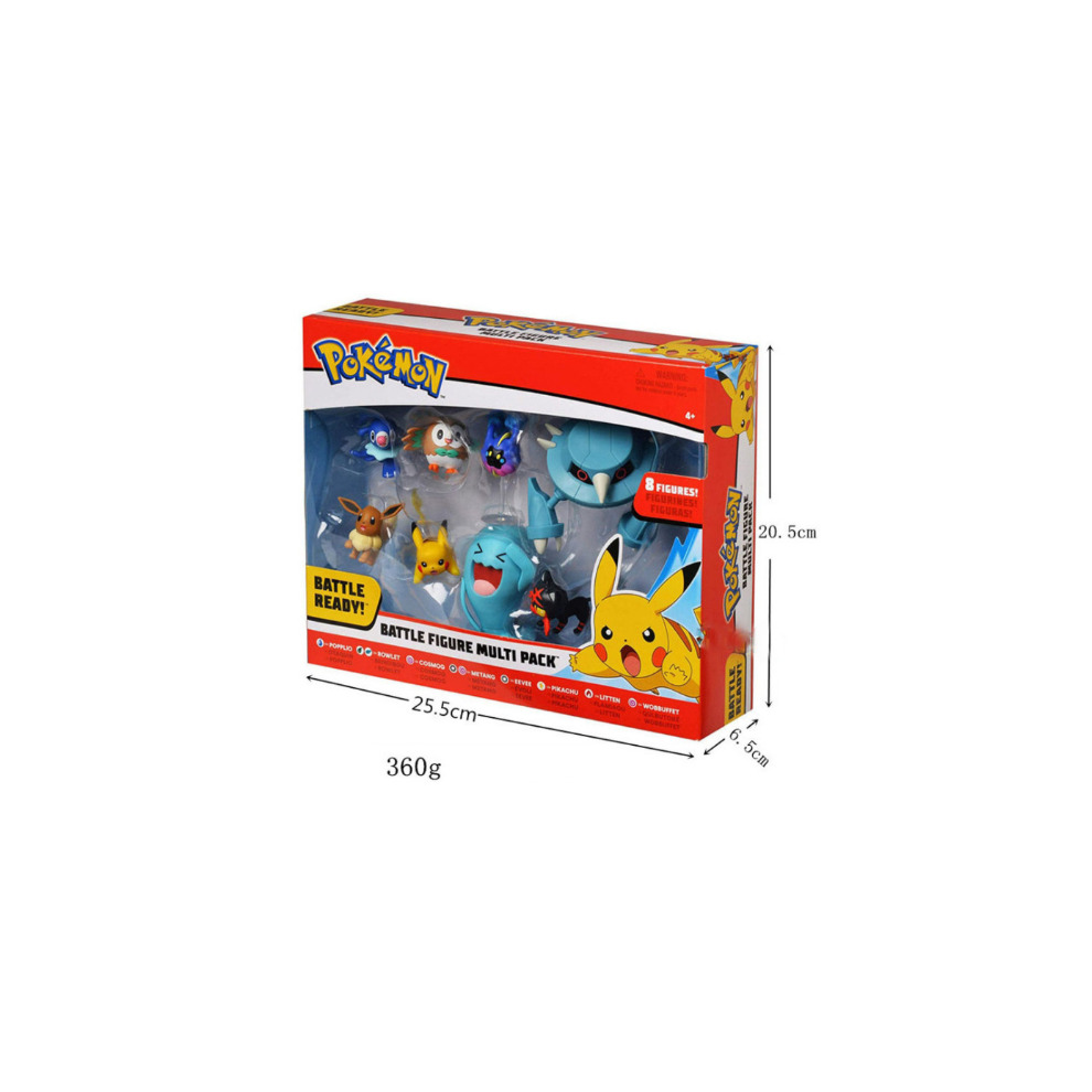 Pokemon Figure Pikachu BATTLE READY Battle Figures Boxed Toys 8pcs Set