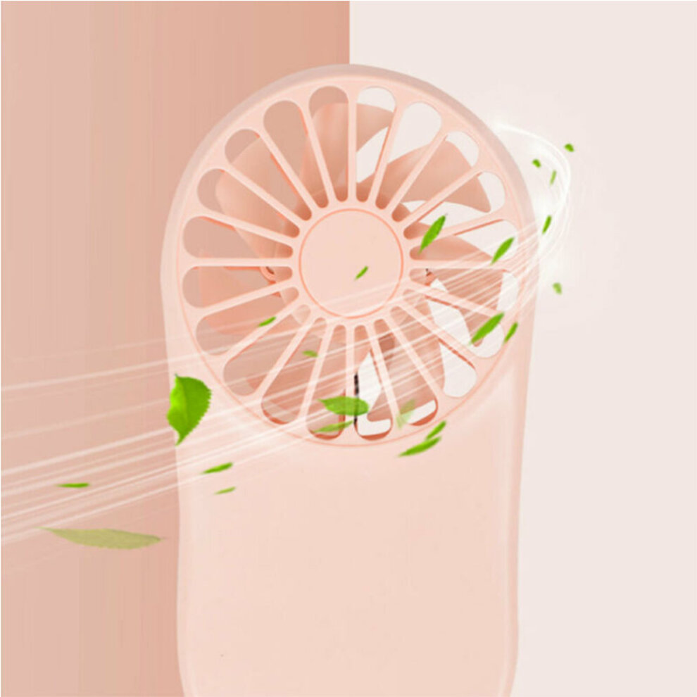 (pink) Electric Rechargeable Portable Small Summer Air Cooler Mini Fan USB