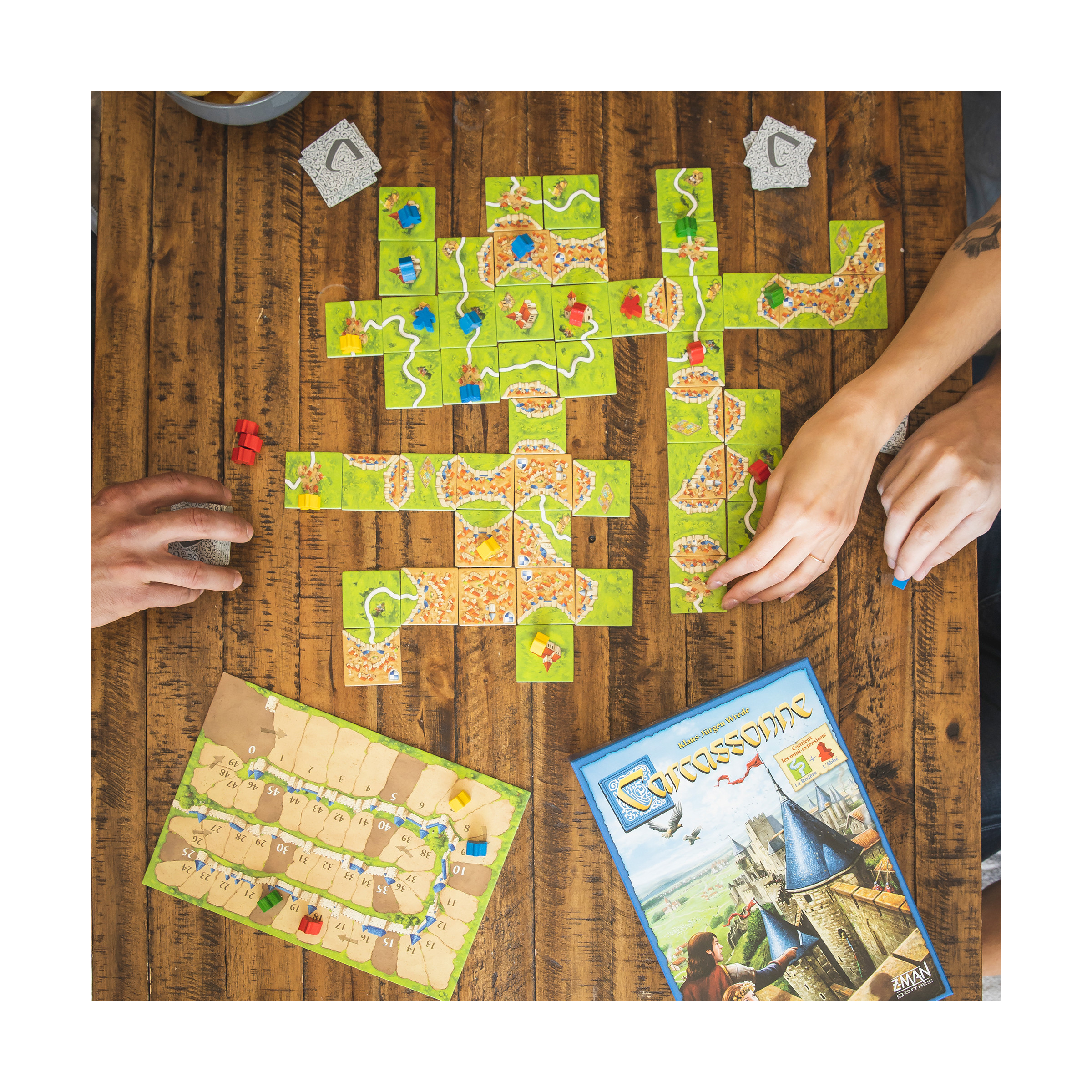 Carcassonne Board Game Family Strategy Board Game BASE GAME for Adults Medieval Adventure Card Game