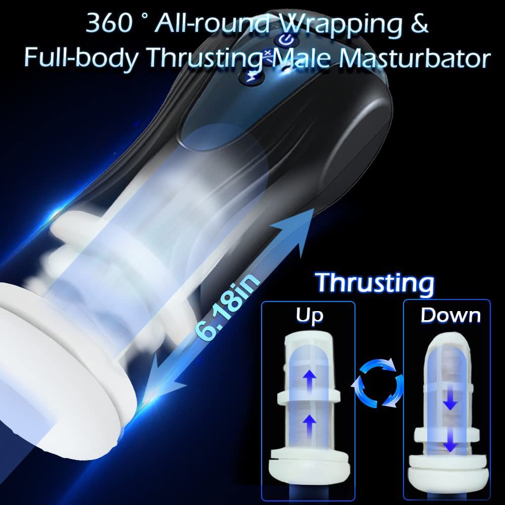 Sex Toys for Men Male Masturbators Full Body Automatic Male Masturbator Cup Penis Stroker with 7 Thrusting Vibrating for Men Masturbation Pleasure