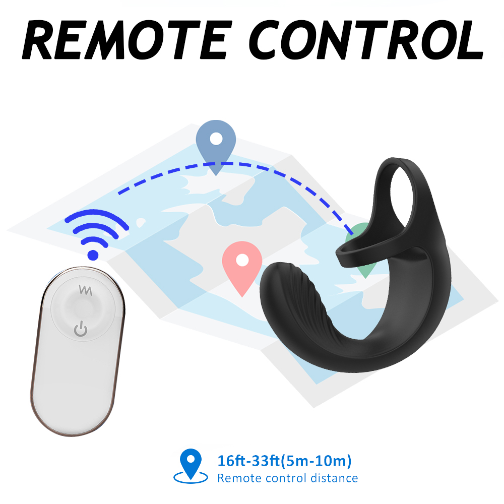 Penis Massager Ring Vibrator Adult Sex Toys for Men Massager Masturbation Wireless Remote Control USB Charging Waterproof Male Couples Sex Pleasure Extreme