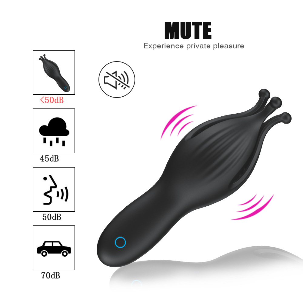 Glans Vibrator Vibrating Penis Head Massager Sex Toys Male Masturbator Adult Toys Testicle Sex Dolls For Men Trainer 2 in 1 Nipple Vibrators and Clitoral Stimulator for Women