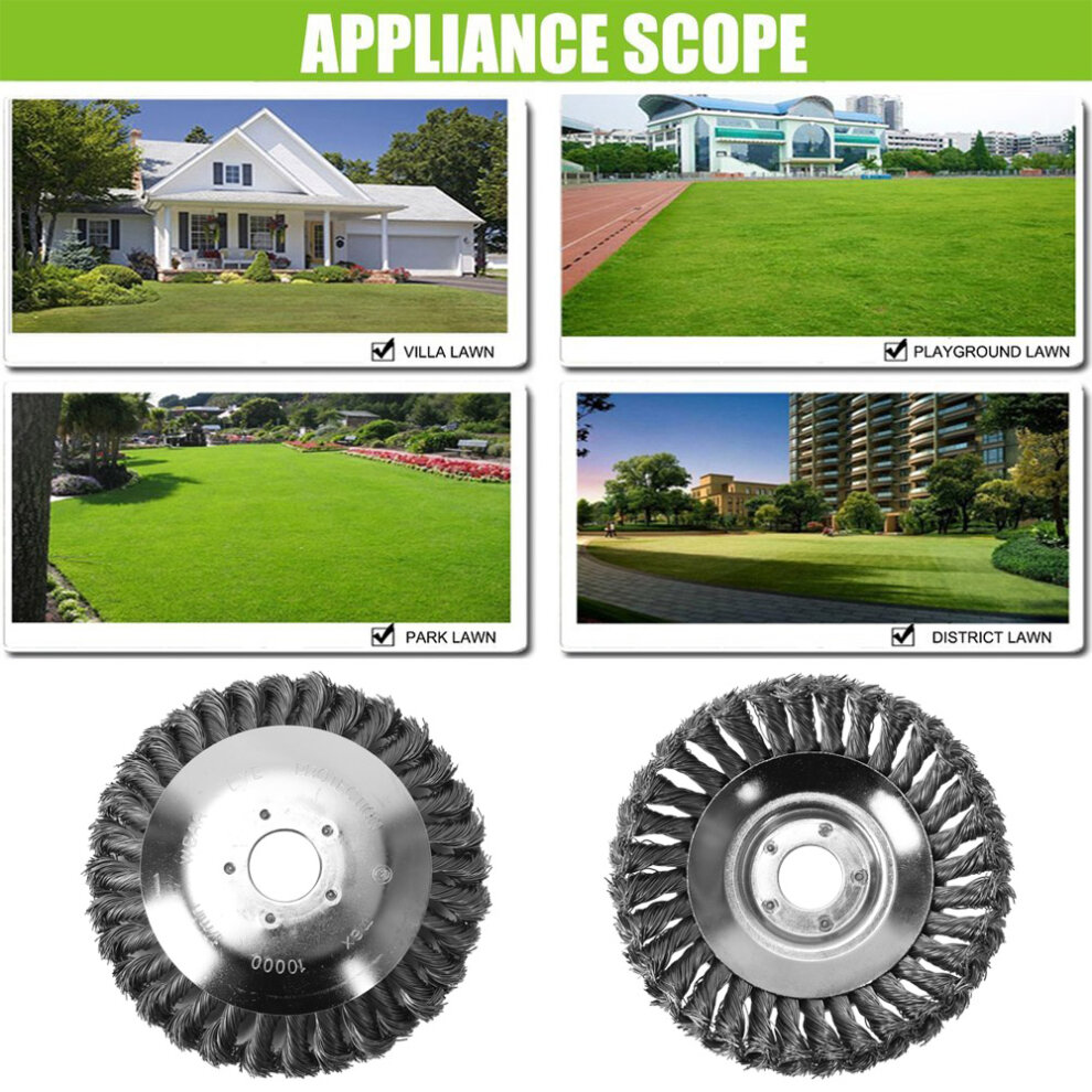 Steel Wire Wheel Trimmer Head Garden Weed Cutter Brush Lawn Mower Head