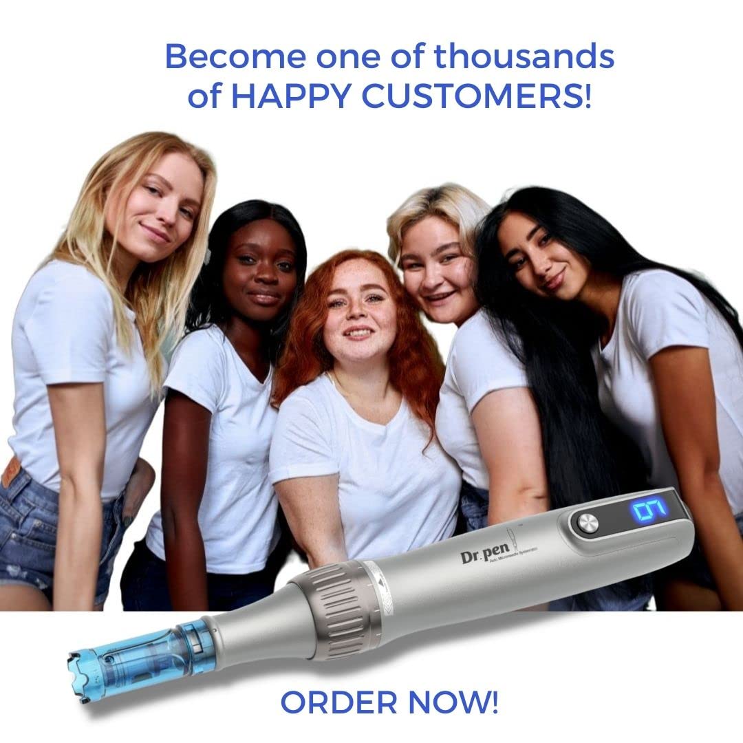 Dr. Pen Ultima M8S Wireless Microneedling Pen Professional Dermapen Electric Home Beauty Pen Speed Adjustable Derma Pen with 35pcs Replacement Cartridges Skin Care Tool for Anti-aging Acne Scars Wrinkles Shrinking Pores Rejuvenating Skin
