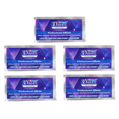 (5 Pouches) Crest. 3D White Whitestrips Professional Effect Tooth Whitening