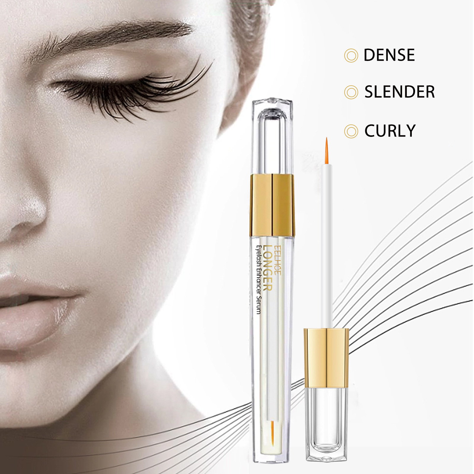 Eyelash Growth Enhancer Moisturizing Eyelash Nourishing Essence Eyelashes Enhancer Lash Lift Lengthening Fuller Thicker Eyelash Care Treatment Product