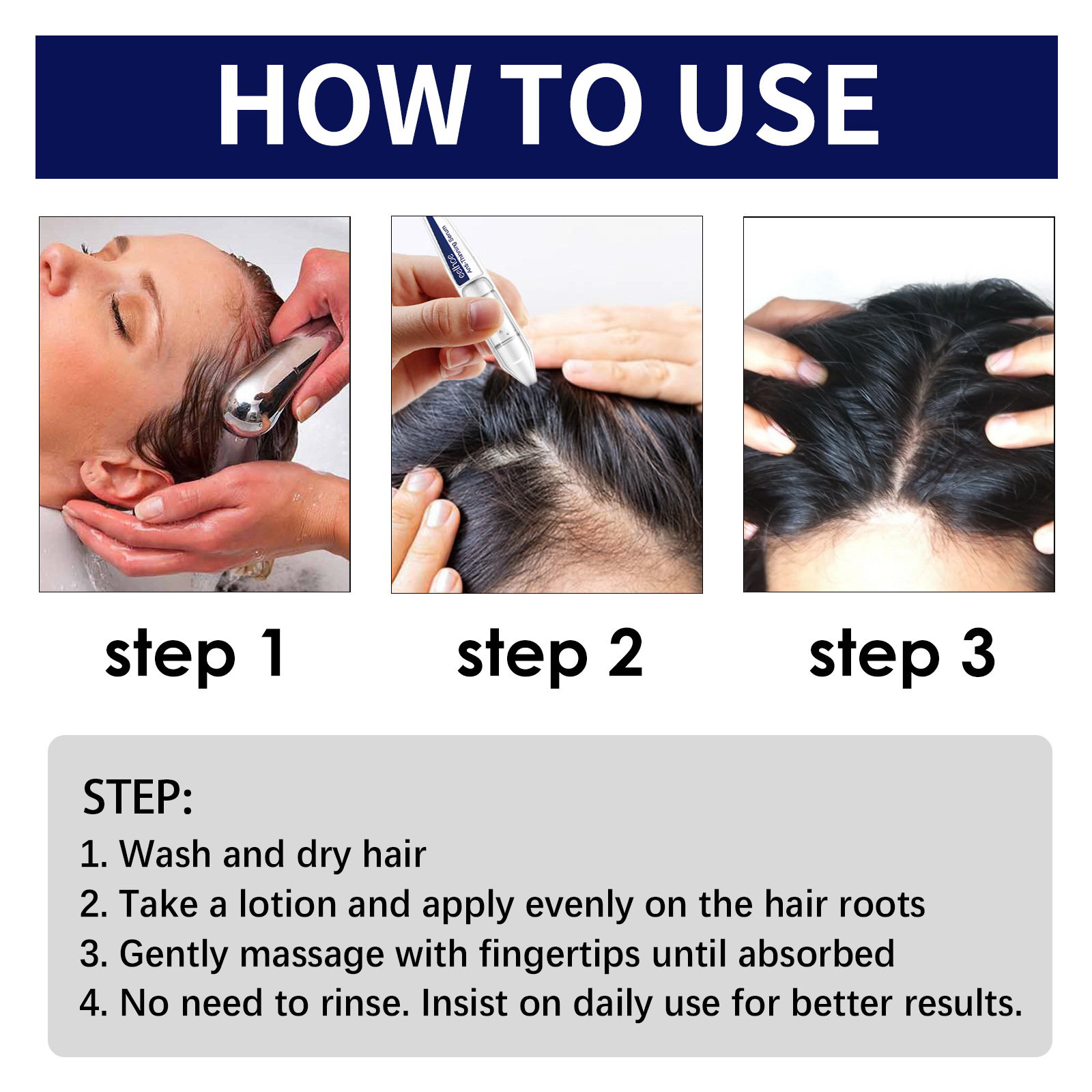 Hair Growth Serum Hair Growth Oil Anti-Hair Loss Nourishing Hair Roots Reapir Scalp Care Products Anti Thinning Hair Treatment Hair Regrowth Treatment