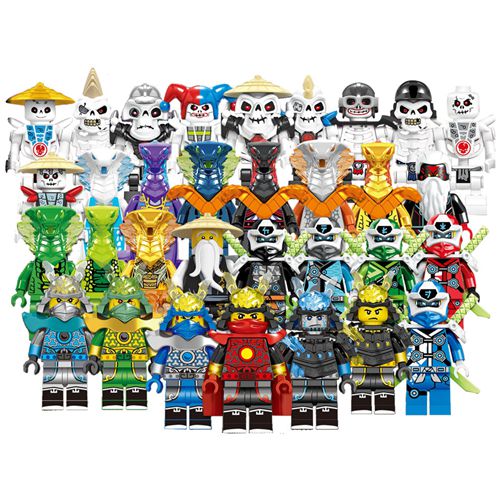32 Pcs Ninjago Mini Figures Kai Jay Sensei Wu Master Building Blocks Toys
