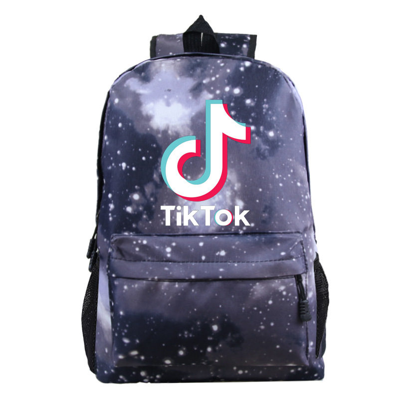 (A) Tik Tok Backpack Galaxy Shoulder Bag Schoolbag Rucksack Boys Girls New Term Gift
