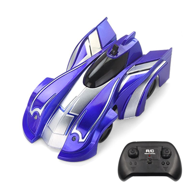 (Yellow) RC Wall Climbing Car Radio Remote Control Anti Gravity Ceiling Racing Car Toys