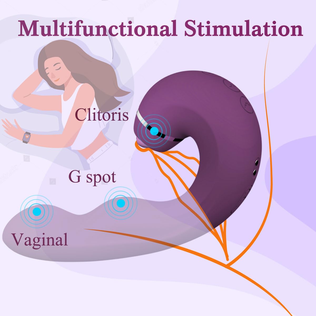 (Pink) Sex Toys Clitoral Sucking Vibrator for Women G Spot Bullet Vaginal Massage Sucker for Couples Thrusting Dildo Female Adult Toys Nipple Stimulator