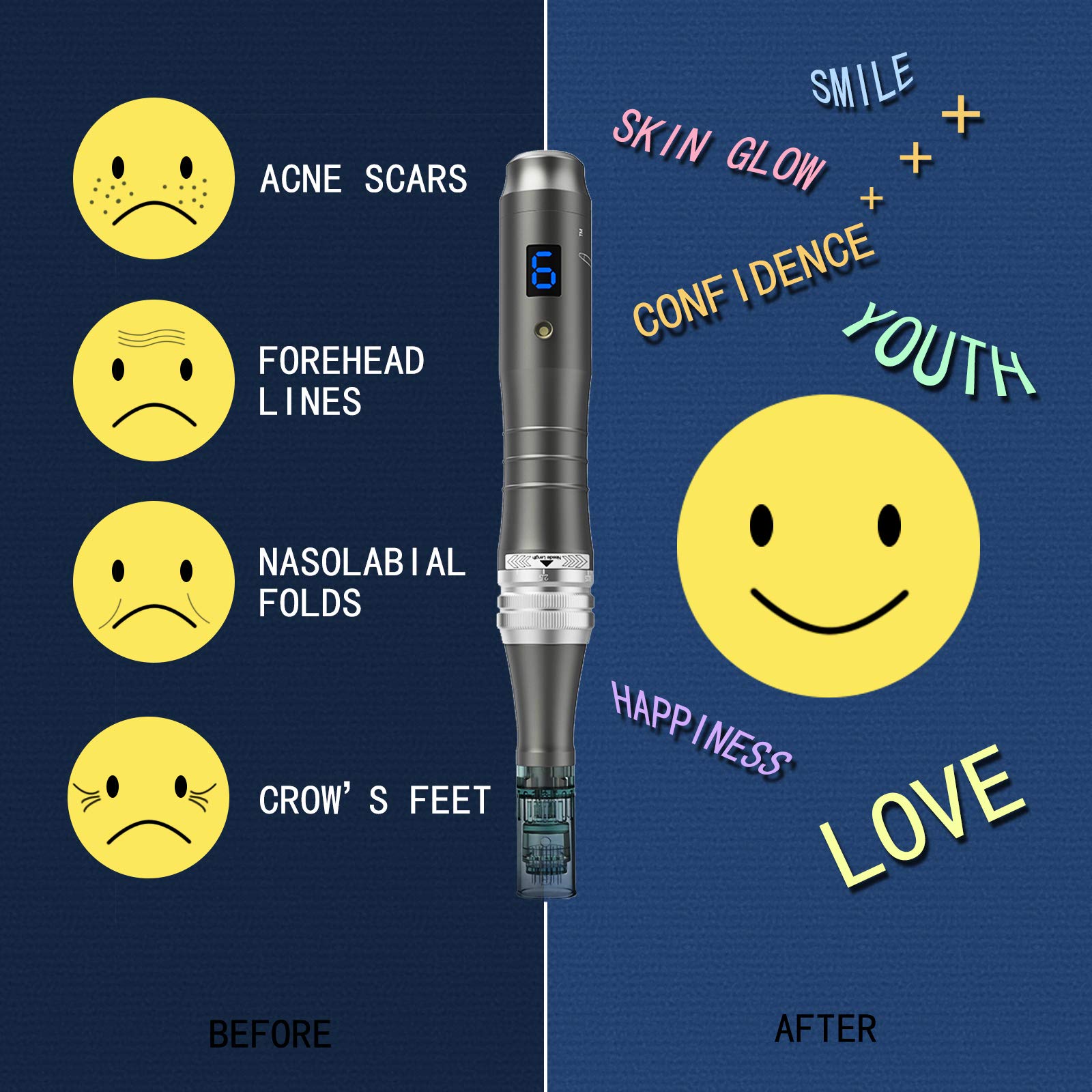 Dr.pen Ultima M8 Wireless Microneedling Pen Kit with Cartridges Including 5 pcs 16 pin and 5pcs 36pin