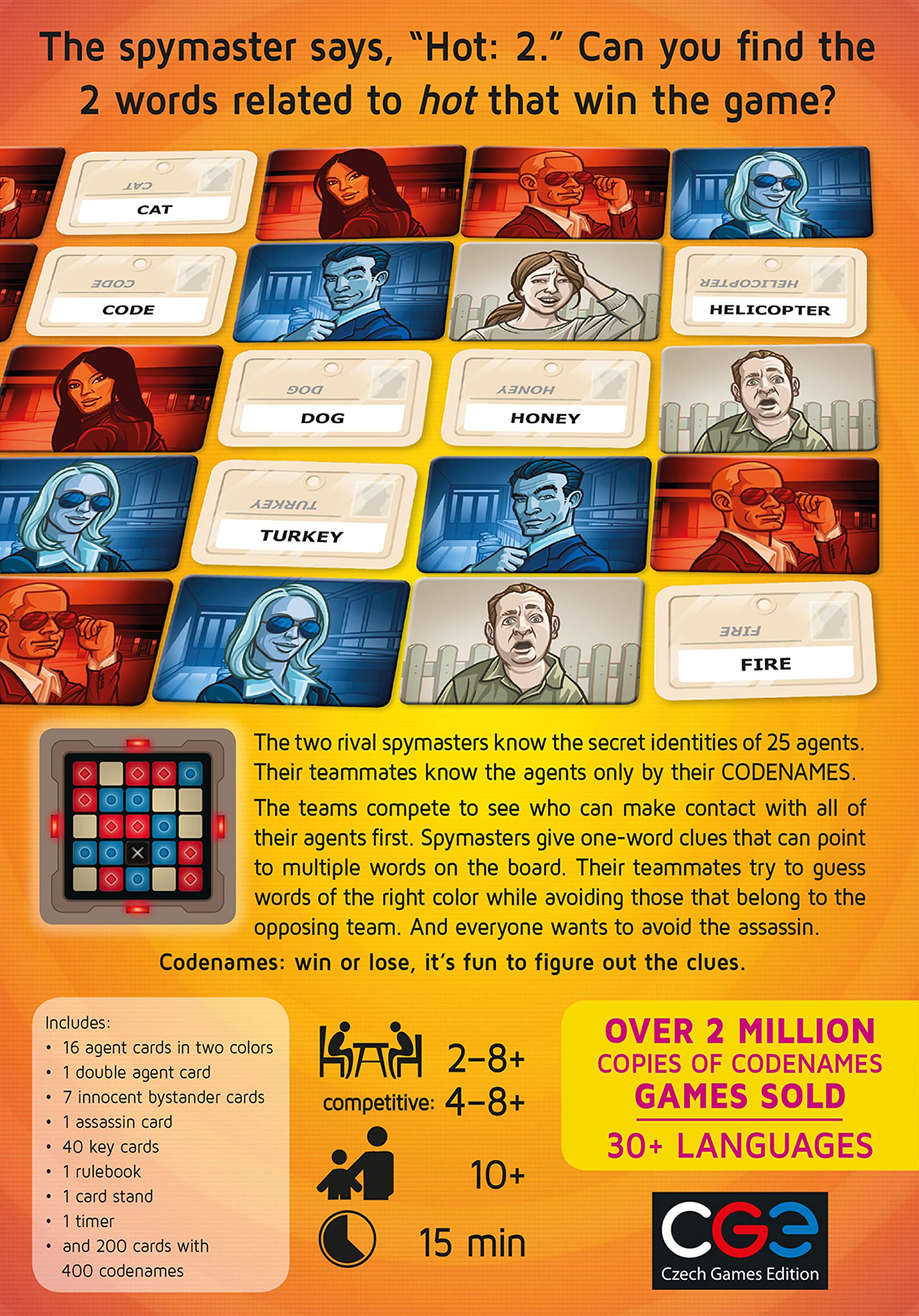 Codenames Party Game Card Games Family Board Games for Game Night