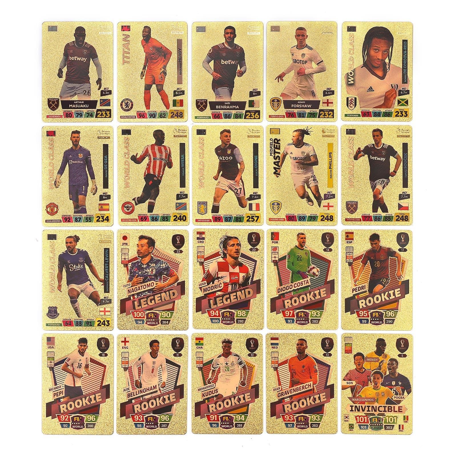 World Football Star Soccer Star Cards Champions League Football Collectible Cards Soccer Top Card Game Educational card game Legends of World Football Cards Gift