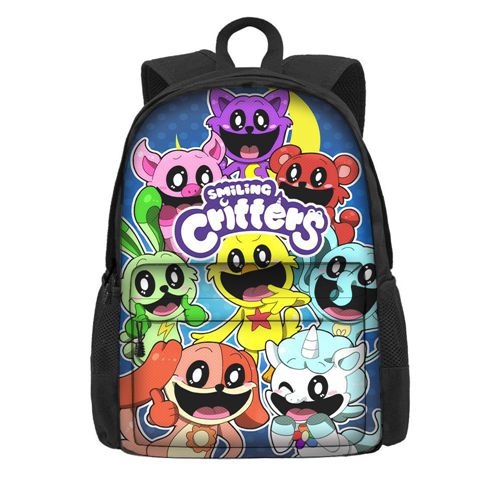 (A) Smiling critters Backpack Casual Bag Student Gift