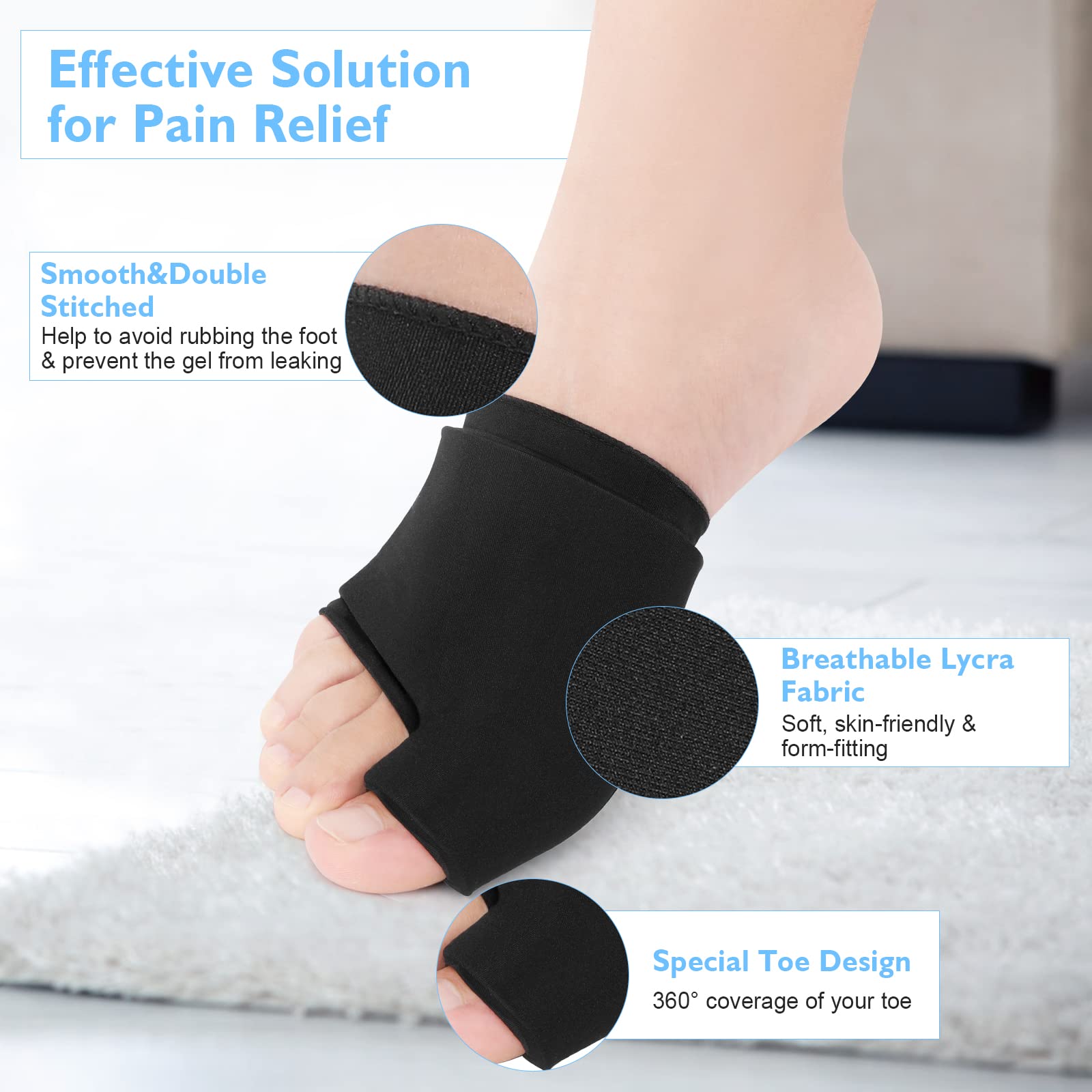 Forefoot Toe Ice Pack Ball of Foot Pain Relief Cold Heat Therapy for Swelling Plantar Fasciitis Blisters Bunions Hallux Valgus Sport Injuries Flat Feet