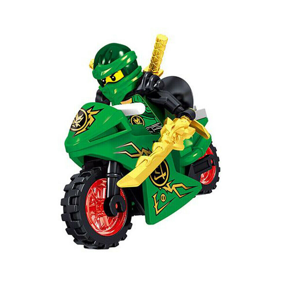 8Pcs Ninjago Motorcycle Minifigures Ninja Mini Figures Fits Blocks Toy