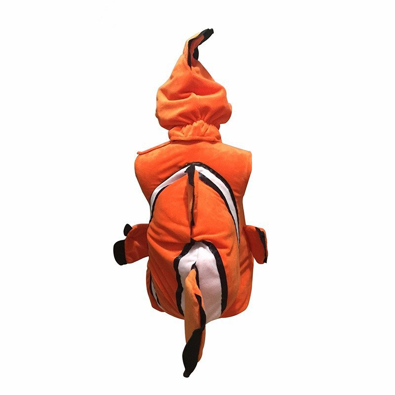 (Orange S) Clownfish Kids Baby Boys Girls Carnival Funny Nemo Fish Buffoon Halloween Christmas Party Costume Child Infant Costume Cartoon Animal Outfit