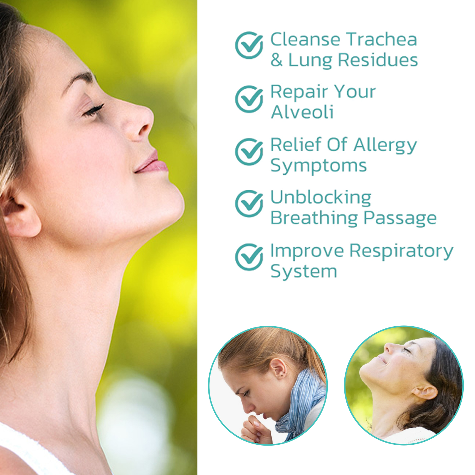 Lung Cleansing Spray Body Treatment Herbal Lung Clear Detox for Smokers Breathing Comfort Throat Cough Relief