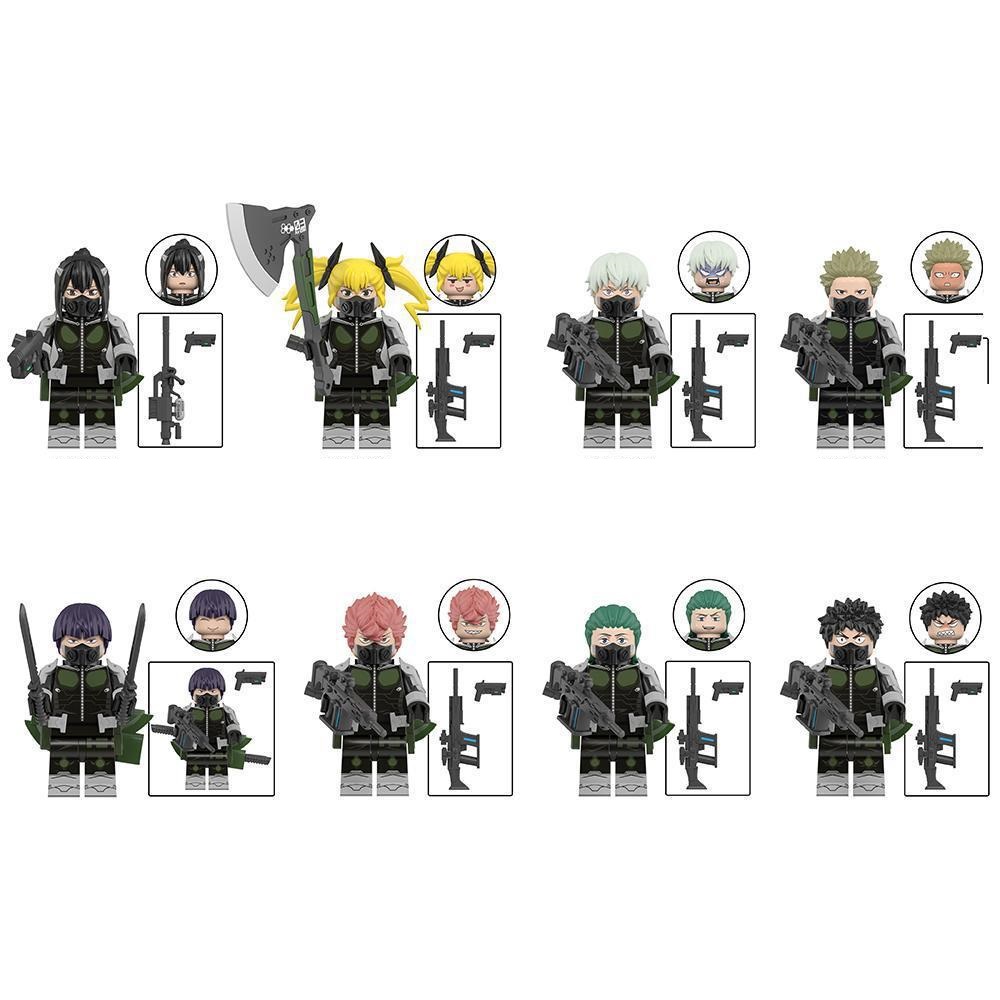 (Style B) Game Figures Building Blocks Anime Minifigures Toy for Kids Fits Lego Suit with Weapons