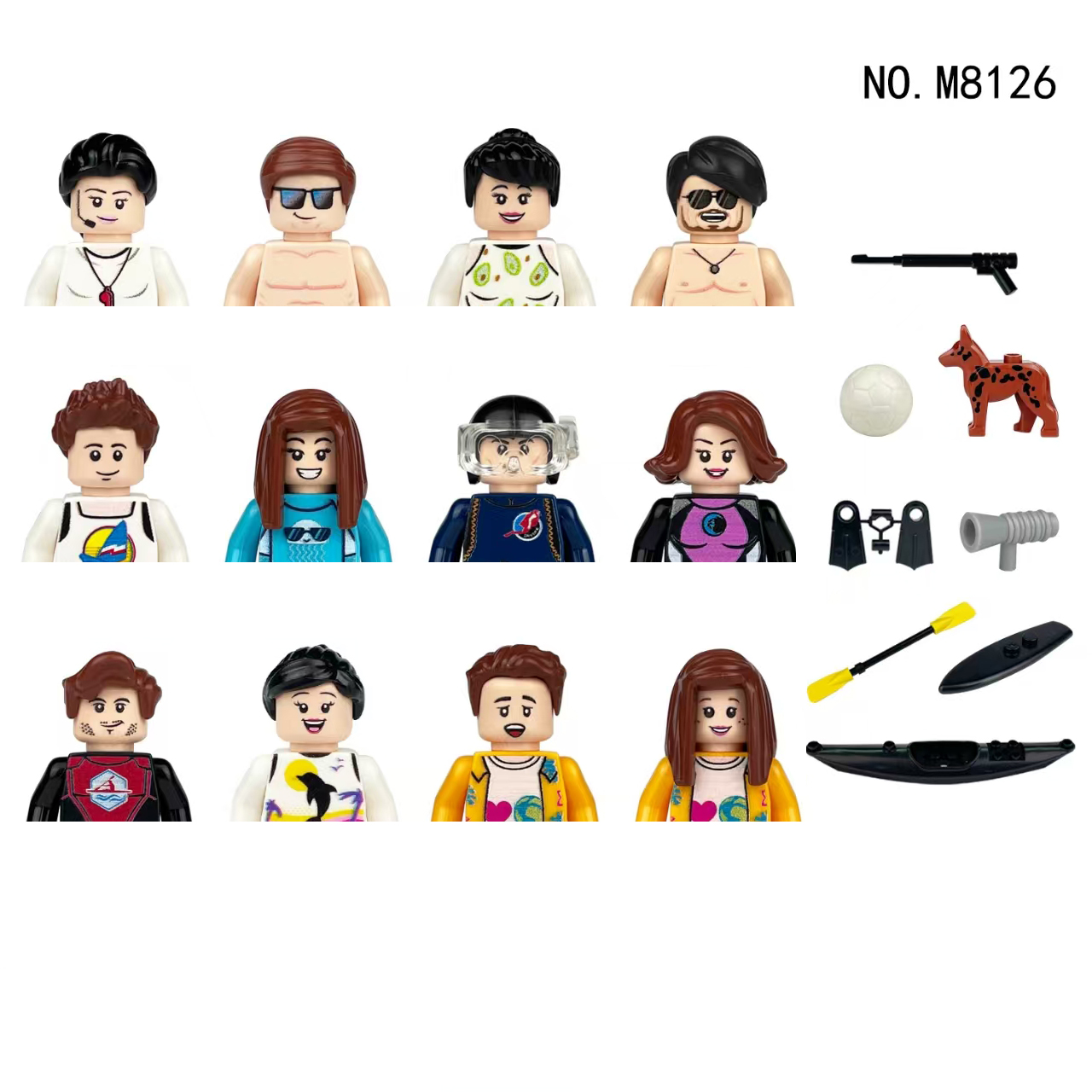 (Style A) City Characters Action Figures Building Blocks Policeman Teacher Fireman Occupation Mini Figurine Dolls Bricks Set Children Toys