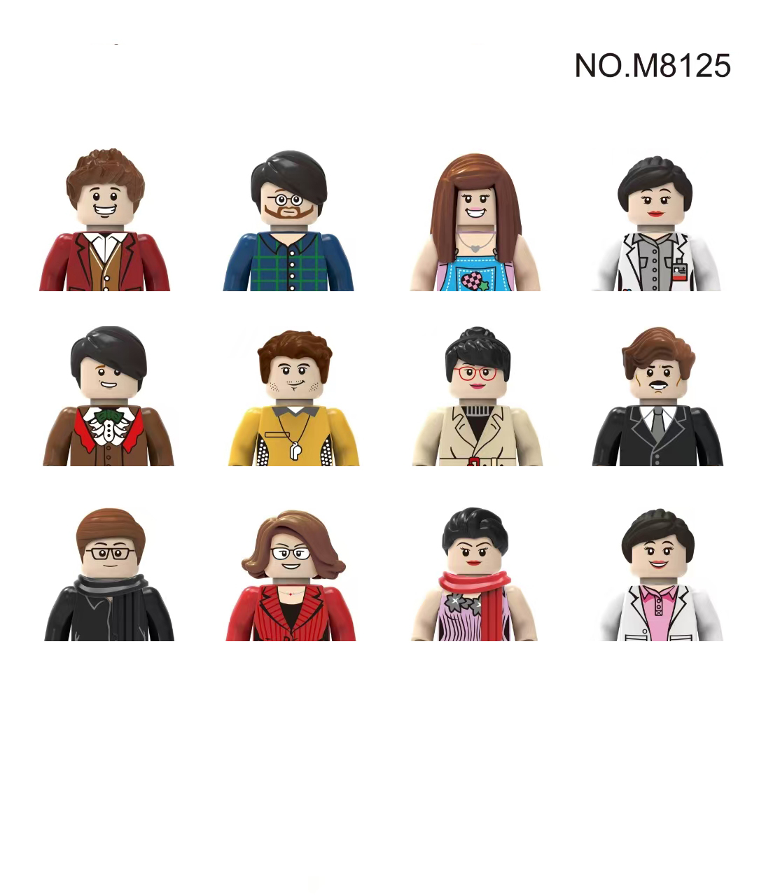 (Style A) City Characters Action Figures Building Blocks Policeman Teacher Fireman Occupation Mini Figurine Dolls Bricks Set Children Toys