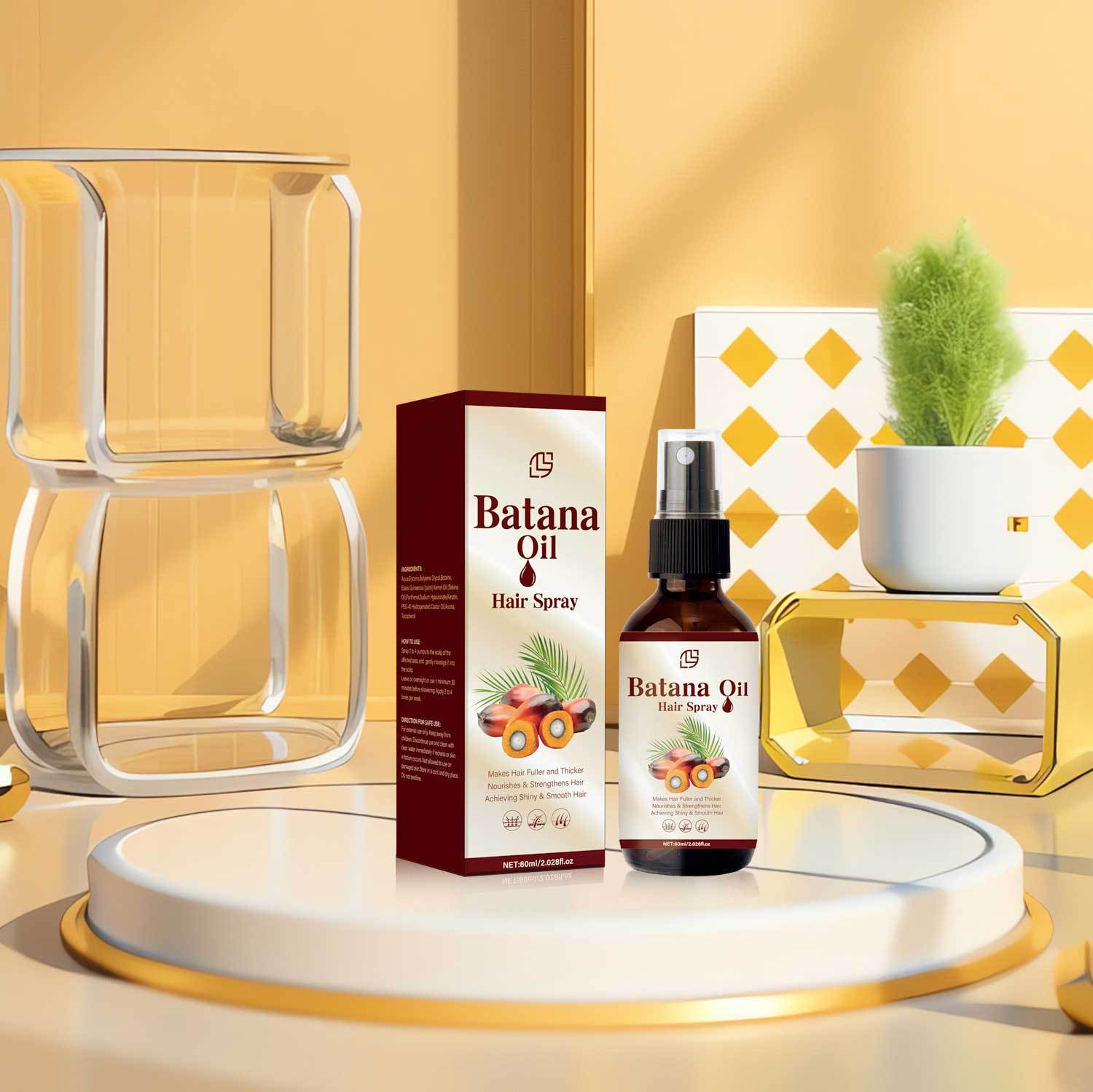 Batana Hair Spray Nourishing Strengthening Smoothing For Dry Damaged Hair Daily Scalp And Strand Care 60ml