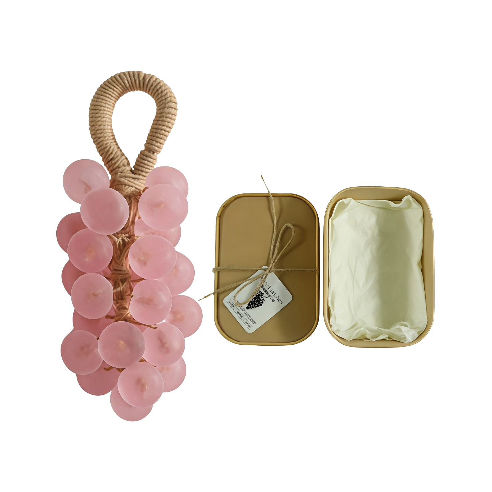 Peach Round Grape Soap Handmade Diy Gem Transparent Grape String Mild Cleansing Hand Skin Care