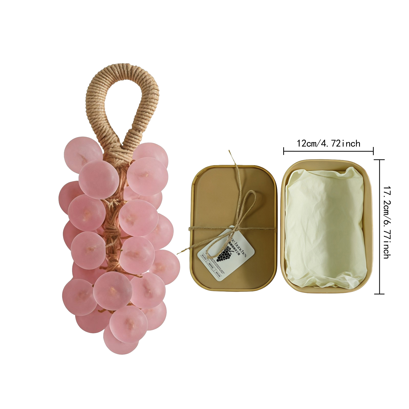 Peach Round Grape Soap Handmade Diy Gem Transparent Grape String Mild Cleansing Hand Skin Care