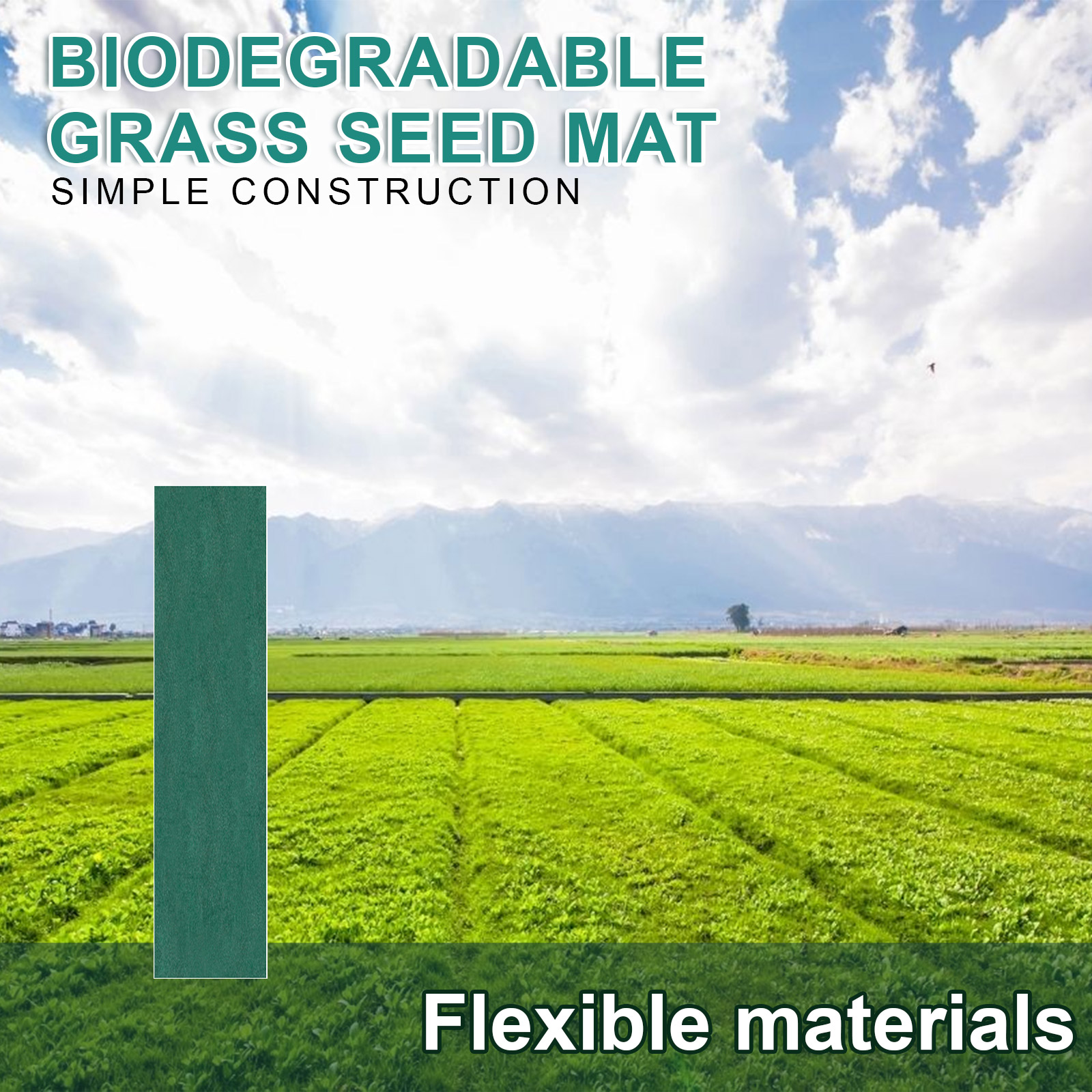 Gardening Ecological Mat Biodegradable Nonwoven Fabric Grass Seed Carpet For Landscape Planting Home Yard Greening Outdoor Cultivation